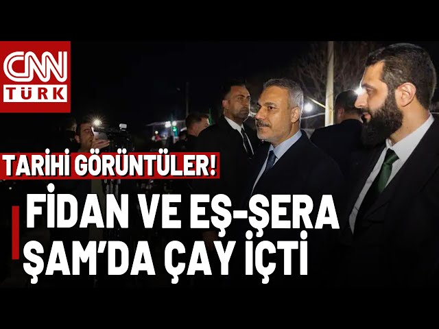 ⁣Hakan Fidan Ve Ahmed Eş-Şera Kasiyun Dağında Çay İçti! "Çok Tarihsel Bir Görüntü!"