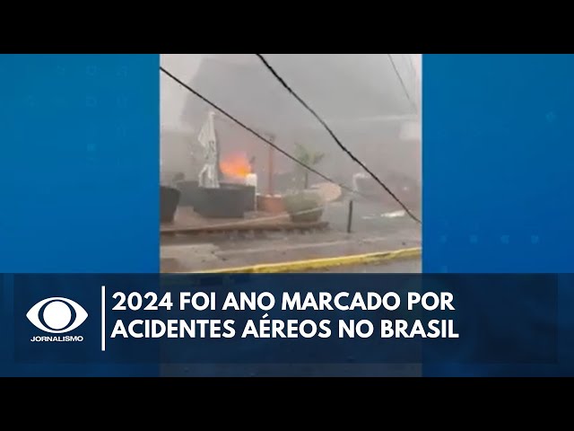 ⁣Queda de avião em Gramado: 2024 foi ano marcado por acidentes aéreos no Brasil