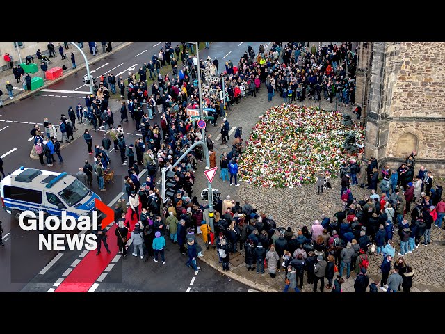 ⁣“There were screams of children”: Magdeburg residents grieve after Christmas market attack