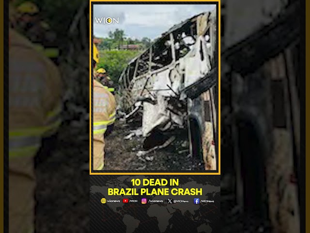 ⁣Small Aircraft Crashes into Shops in Brazil, All 10 Passengers Dead