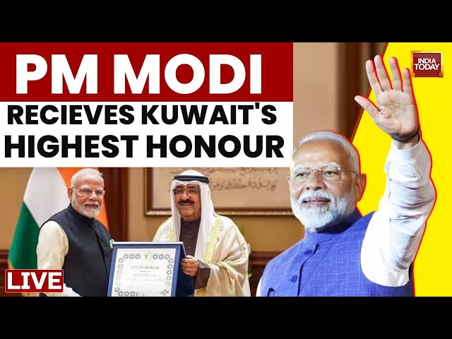 ⁣PM Narendra Modi Receives Kuwait's Highest Honour, 'The Order of Mubarak Al Kabeer' |