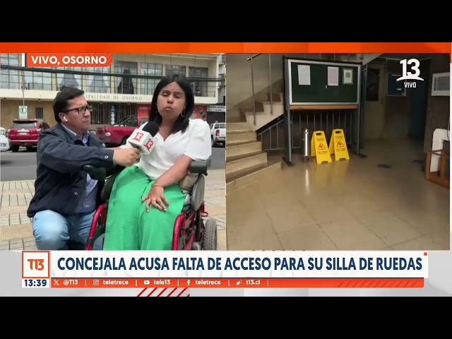 ⁣Concejala de Osorno acusa falta de acceso para su silla de ruedas