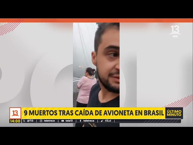 ⁣9 fallecidos tras caída de avioneta en Brasil