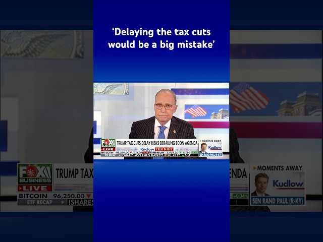 ⁣Kudlow issues warning over delaying tax cuts #shorts