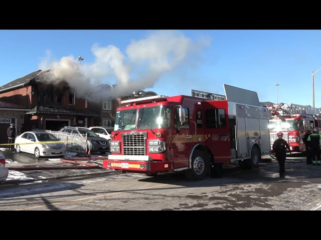 ⁣Five injured after house fire breaks out in Toronto