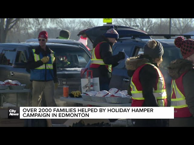 ⁣Over 2,000 families helped by the Holiday Hamper Program in Edmonton