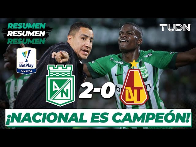 ⁣Resumen y goles | Atlético Nacional (3)2-0(1) Deportes Tolima | Categoría Primera A - Final Vuelta