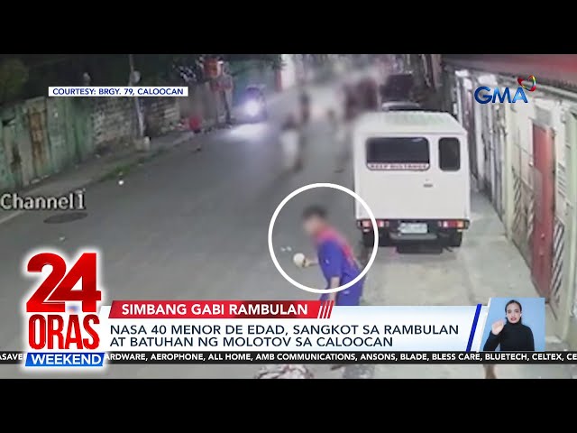 ⁣Nasa 40 menor de edad, sangkot sa rambulan at batuhan ng Molotov sa Caloocan | 24 Oras Weekend