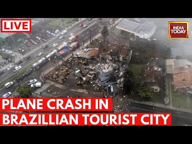 ⁣Brazil Plane Crash News Live: Small Plane Crashes In Brazillian Tourist City, Kills At Least 10