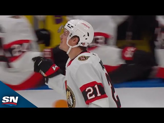 ⁣Senators' Nick Cousins Picks Evan Bouchard's Pocket And Snipes Top Corner