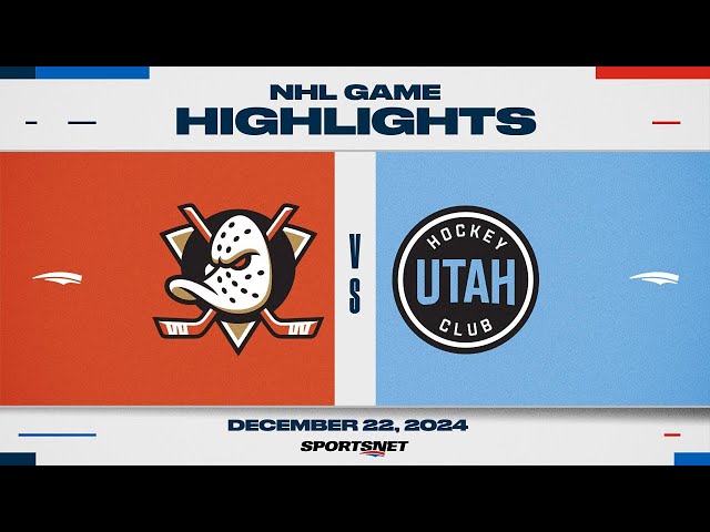 ⁣NHL Highlights | Ducks vs. Utah HC - December 22, 2024