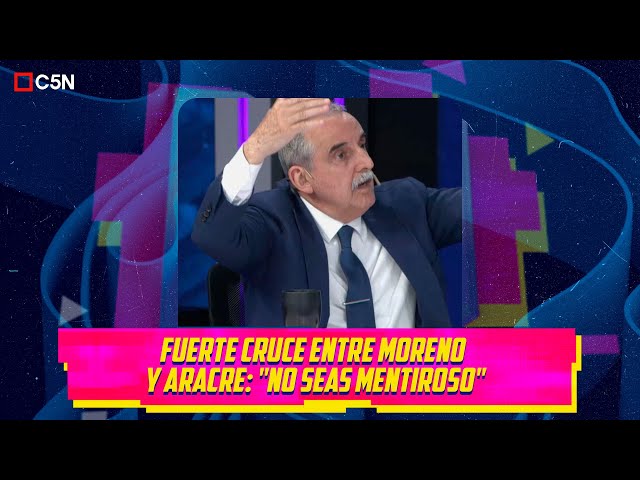 ⁣Fuerte cruce entre Moreno y Aracre: "No seas mentiroso"