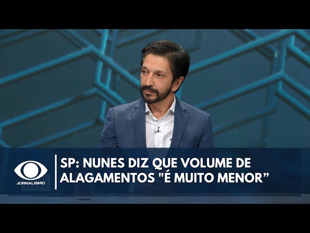 ⁣Ricardo Nunes diz que volume de alagamentos em SP "é muito menor que antes" | Canal Livre