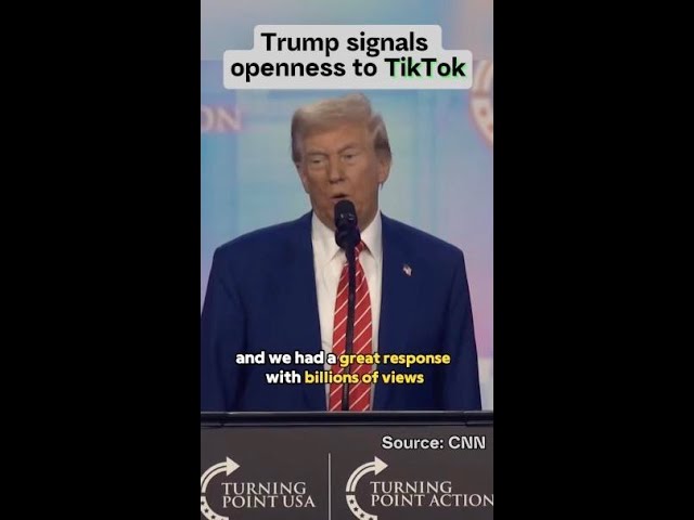 ⁣Trump signals openness to TikTok