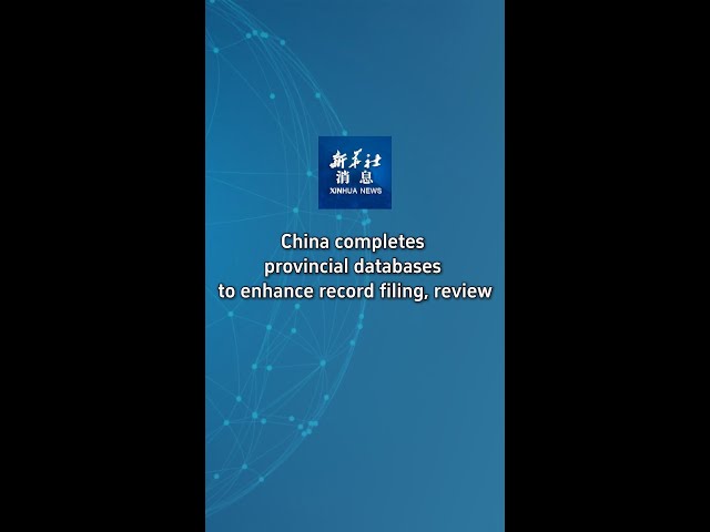 ⁣Xinhua News | China completes provincial databases to enhance record filing, review