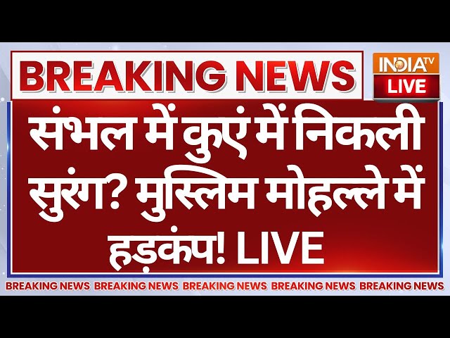 ⁣ASI Survey Sambhal Big Update LIVE: संभल में कुएं में निकली सुरंग? मुस्लिम मोहल्ले में हड़कंप!