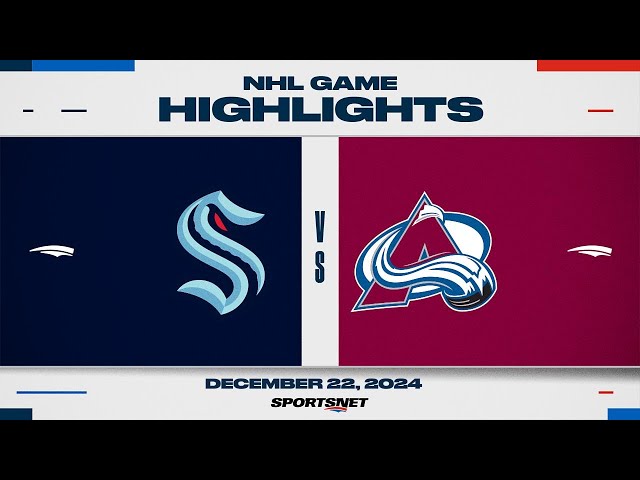 ⁣NHL Highlights | Kraken vs. Avalanche - December 22, 2024