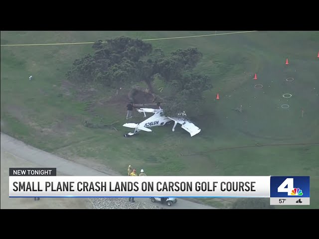 ⁣Small plane crash lands on Carson golf course