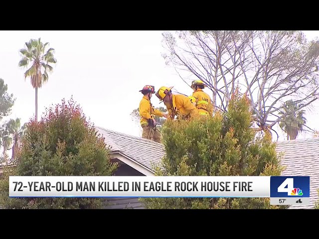 ⁣72-year-old man killed in Eagle Rock house fire