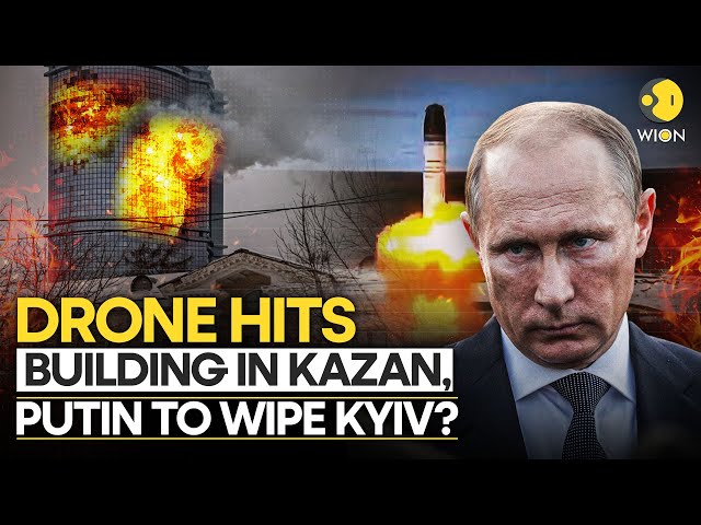 ⁣Russia-Ukraine War: Ukrainian Drone Hits Building In Kazan, Putin To Wipe Kyiv? | WION LIVE