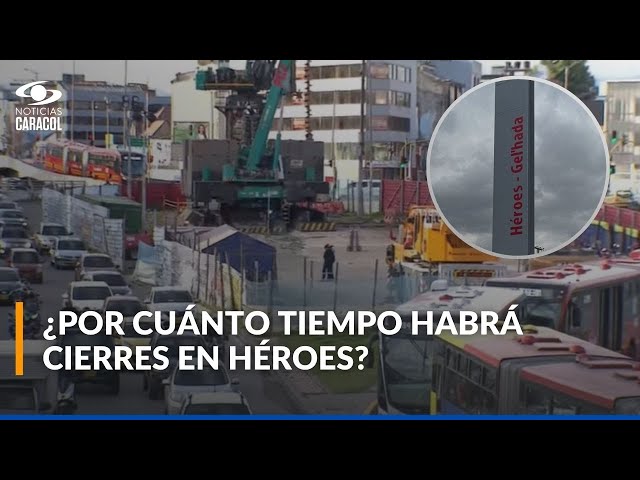 ⁣Arrancan cierres intermitentes en el sector de Héroes por construcción del metro