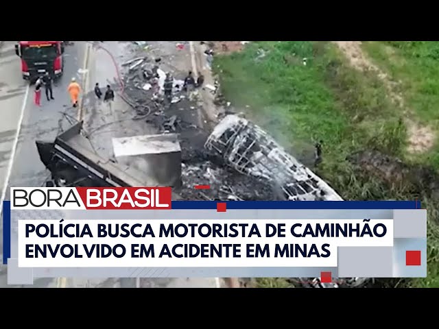 ⁣Polícia busca motorista de caminhão envolvido em acidente em MG | Bora Brasil