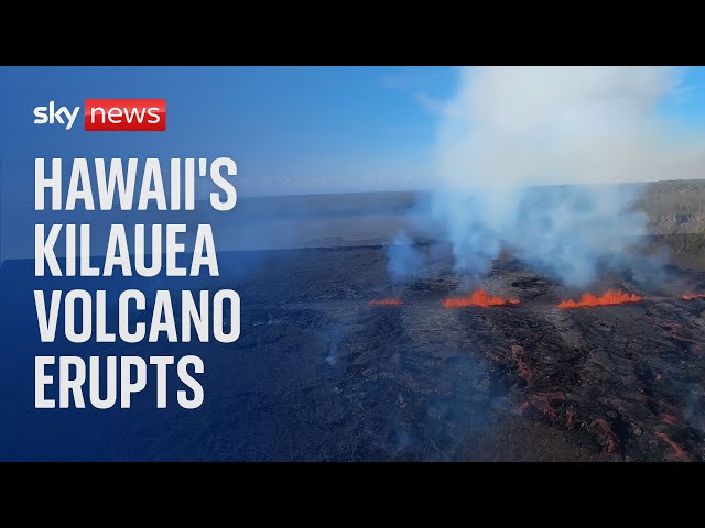 ⁣Hawaii's Kilauea volcano erupts