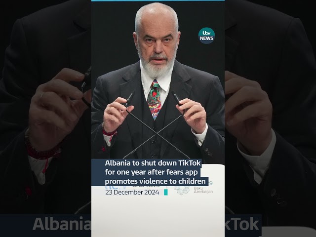 ⁣Albania to shut down TikTok for one year after fears app promotes violence to children #news