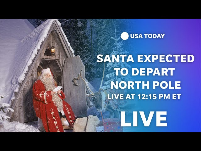 ⁣Watch live: Santa departs North Pole