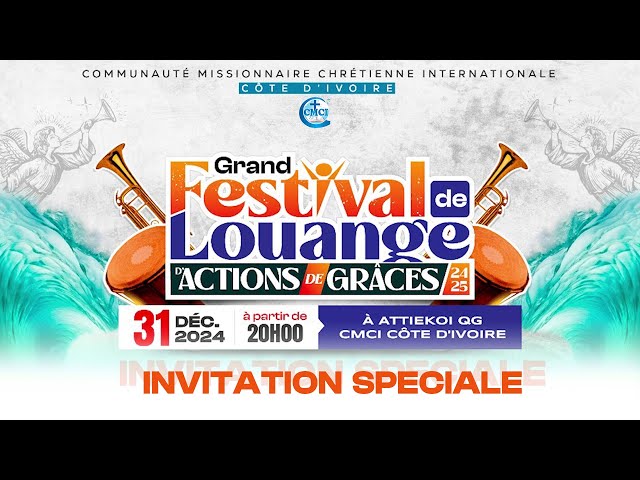 ⁣Invitation spéciale -  festival de louange et d'actions de grâces 2024-2025