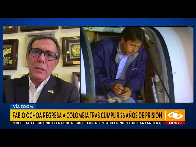 ⁣Fabio Ochoa regresa a Colombia tras cumplir 26 años de prisión en Estados Unidos