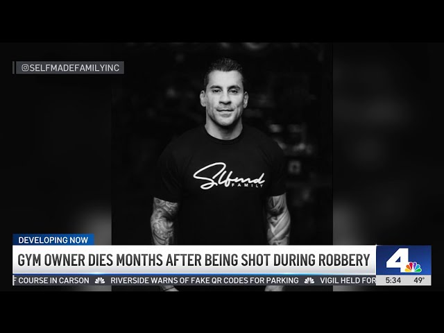 ⁣Gym owner dies months after being shot during robbery