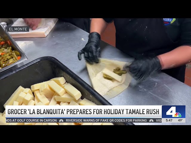 ⁣Grocer 'La Blanquita' prepares for holiday tamale rush