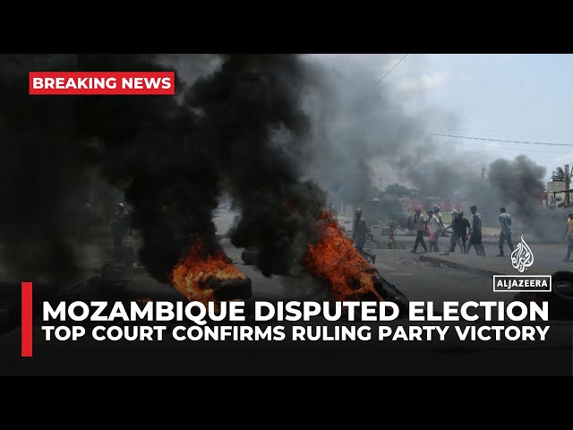 ⁣Mozambique's highest court confirms ruling party victory in disputed election