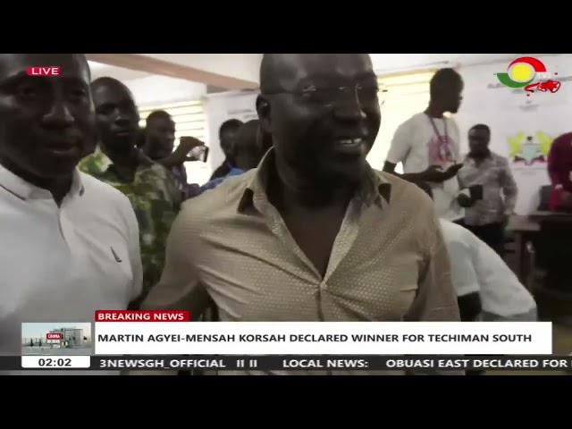 ⁣ICYMI: Martin Adjei-Mensah Korsah declared winner for Techiman South