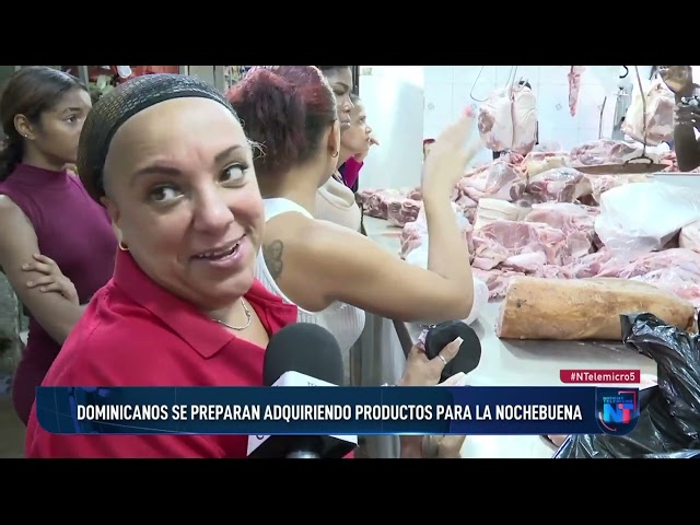 ⁣Dominicanos se preparan adquiriendo productos para la cena de Nochebuena