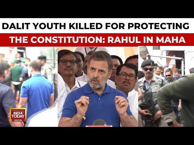 ⁣Rahul Gandhi Visits Dalit Youth Suryavanshi's Home Who Was Killed In Police Custody In Parbhani