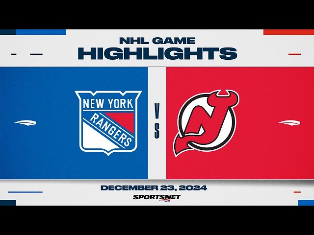 ⁣NHL Highlights | Rangers vs. Devils - December 23, 2024