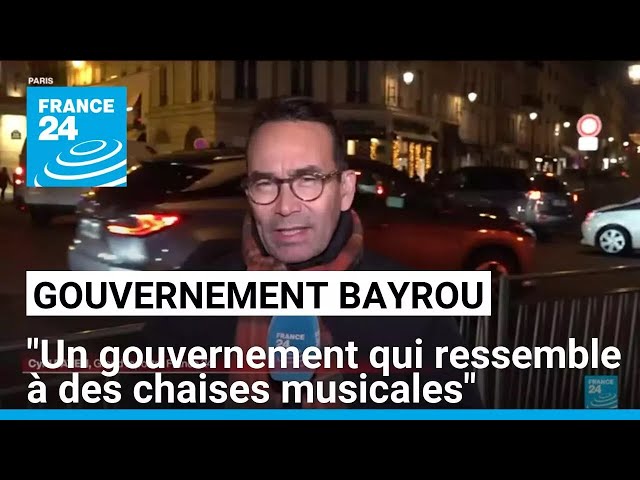 ⁣Gouvernement Bayrou : "un gouvernement qui ressemble à des chaises musicales" • FRANCE 24