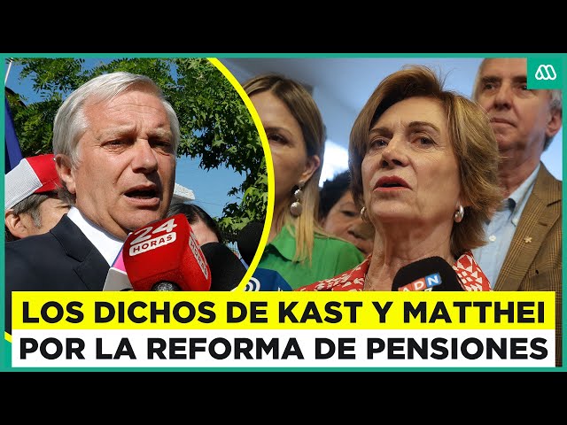 ⁣Reforma de pensiones: Las opiniones de Matthei y Kast