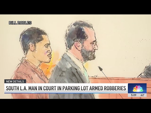 ⁣South LA man appears in court in parking lot armed robberies