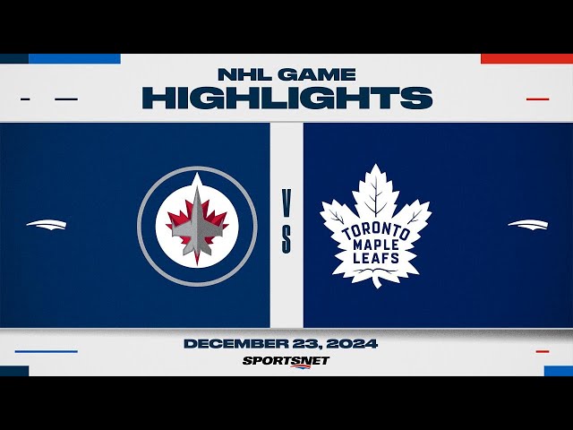 ⁣NHL Highlights | Jets vs. Maple Leafs - December 23, 2024