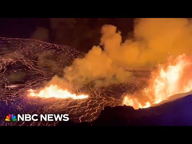 ⁣Hawaii's Kilauea volcano erupts, spewing lava and billowing smoke