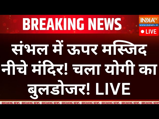 ⁣ASI Survey in Sambhal LIVE: संभल में ऊपर मस्जिद नीचे मंदिर! चला योगी का बुलडोजर! CM Yogi