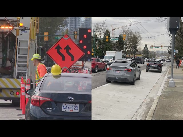 ⁣Oak Street traffic flowing again in south Vancouver