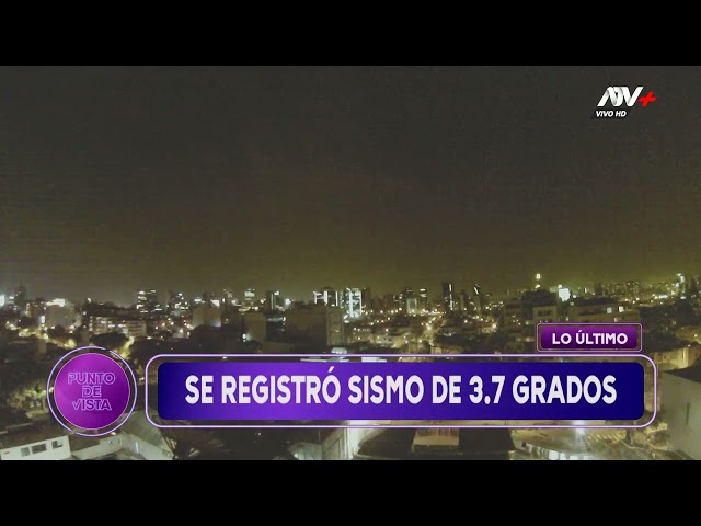 ⁣Sismo de 3.7 grados se registró la noche de este lunes al sur de Lima