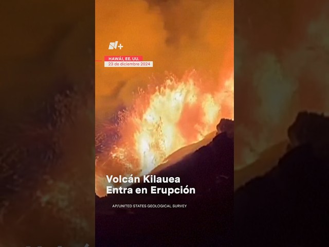 ⁣Volcán Kilauea entra en erupción #nmas #shorts #hawaii #volcan