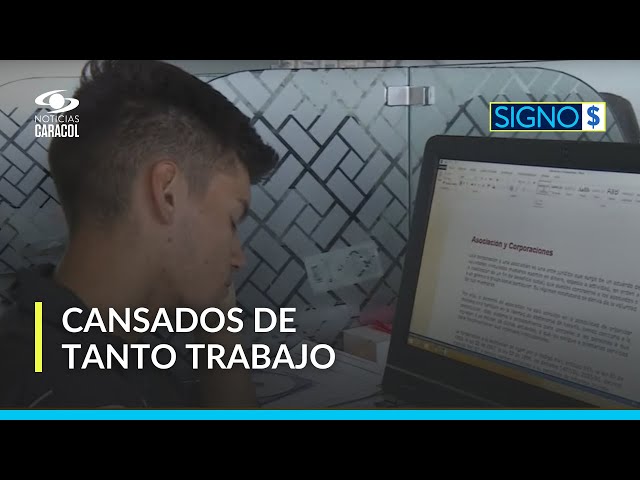 ⁣Miles de colombianos se quejan por el exceso de carga laboral