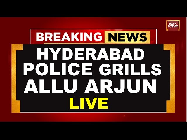 ⁣Allu Arjun News LIVE: Allu Arjun Grilling Over 'Pushpa 2' Stampede Death Case | India Toda