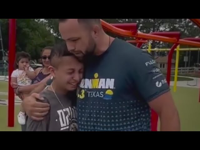 ⁣Ironman competitor raises money for Aurora child who beat cancer